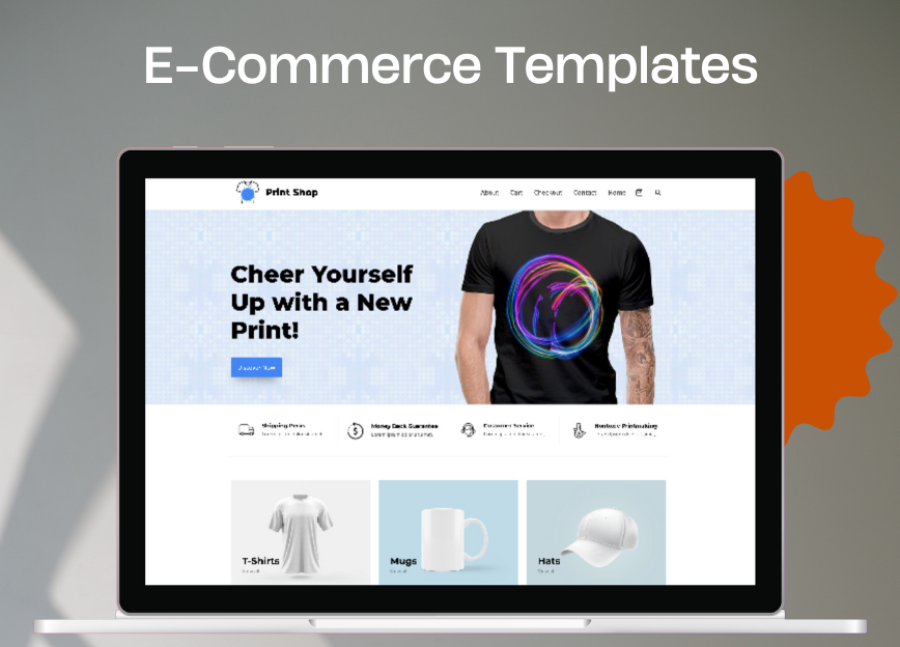 E-Commerce Templates Featured Graphic (875 x 624 px)