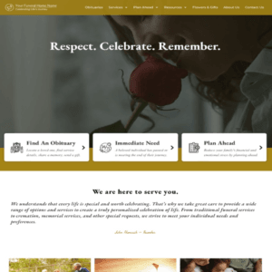 Black And Gold Funeral Home Template
